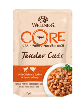 Wellness Core Tender Wet Cat Food - 85 Grams - Chicken and Turkey