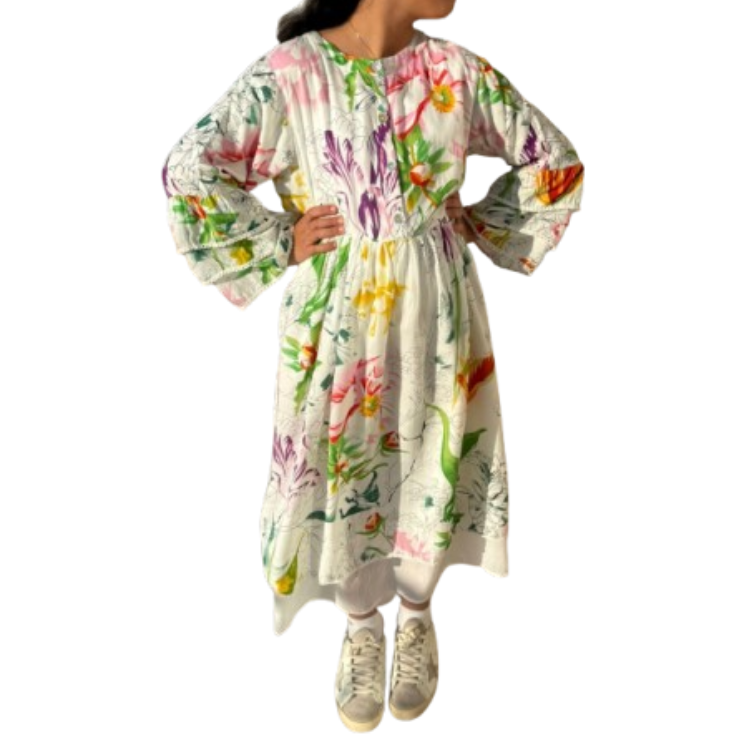  KIDS MULTI COLOR PRINTED DRESS