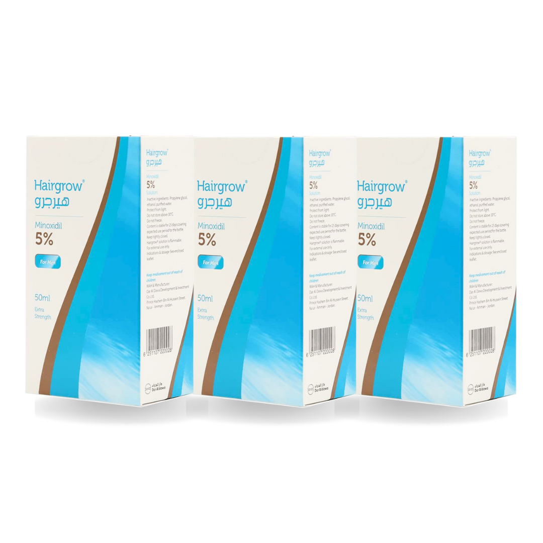 HAIRGROW MINOXIDIL 5% SOLUTION HAIR REGROWTH TONIC 50ml (Set Of 3)