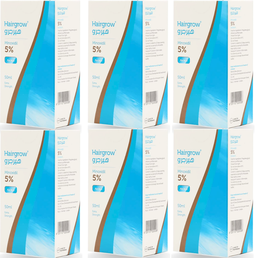 HAIRGROW MINOXIDIL 5% SOLUTION HAIR REGROWTH TONIC 50ml (Set Of 6)