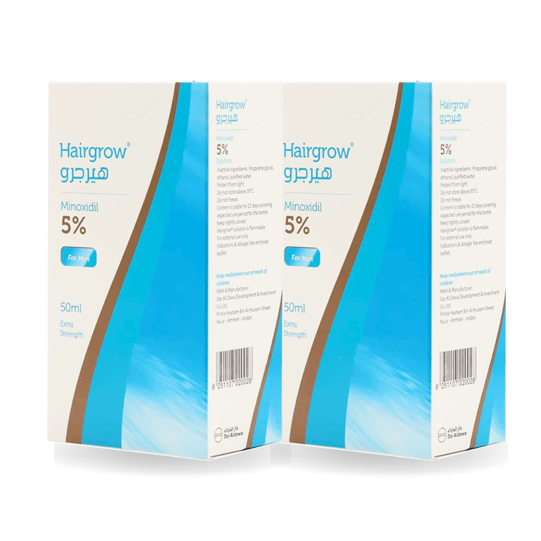 HAIRGROW MINOXIDIL 5% SOLUTION HAIR REGROWTH TONIC 50ml (set Of 2)