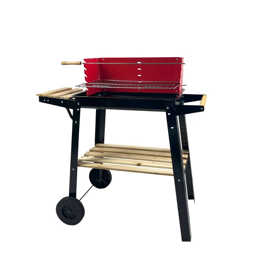 Portable Charcoal Grill with Storage Racks