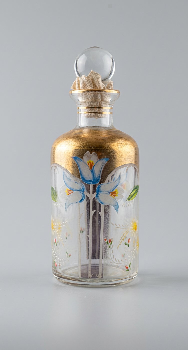 Vintage hand-painted crystal