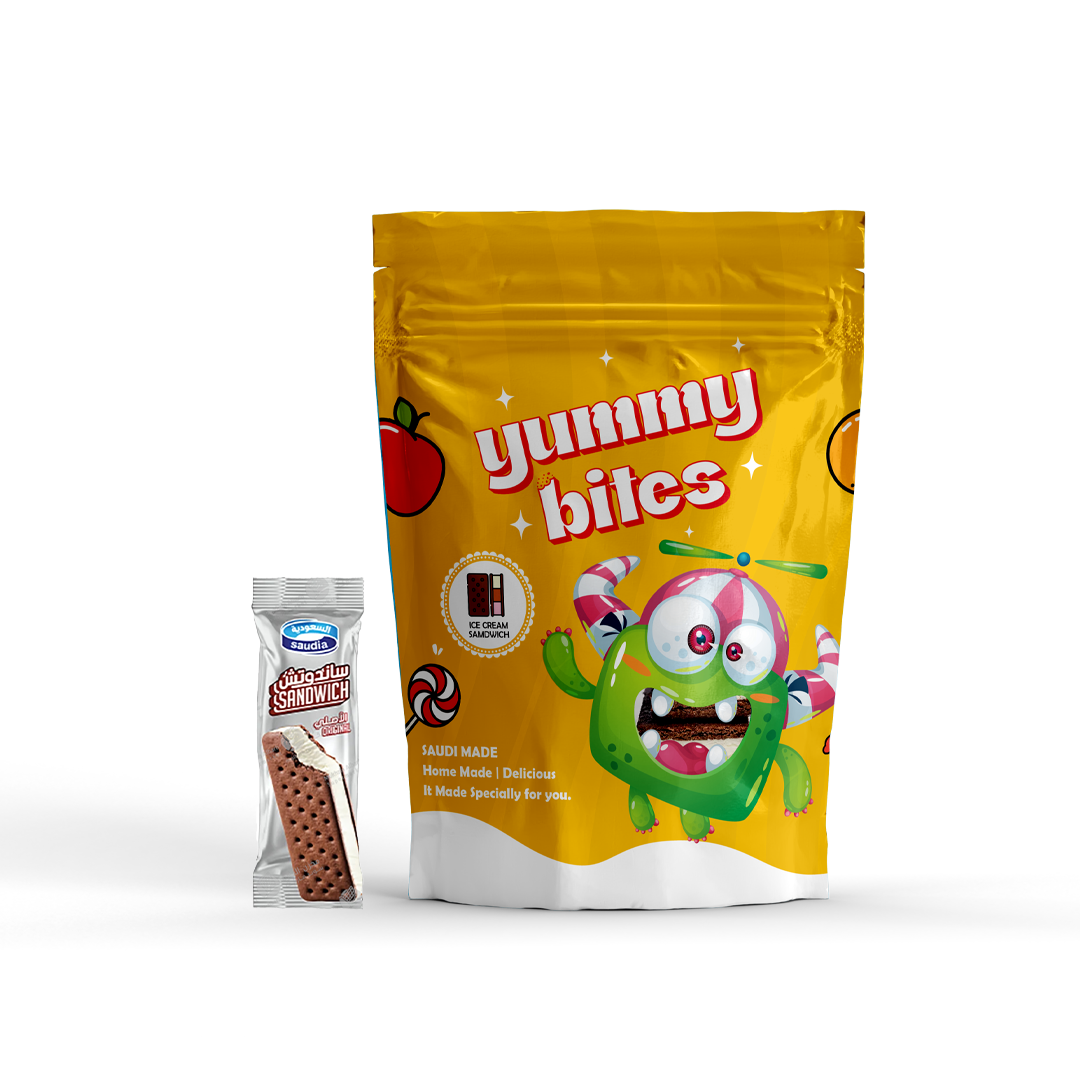 ايسكريم ساندويتش بالفانيليا مجفف بالتجميد من Yummy bites