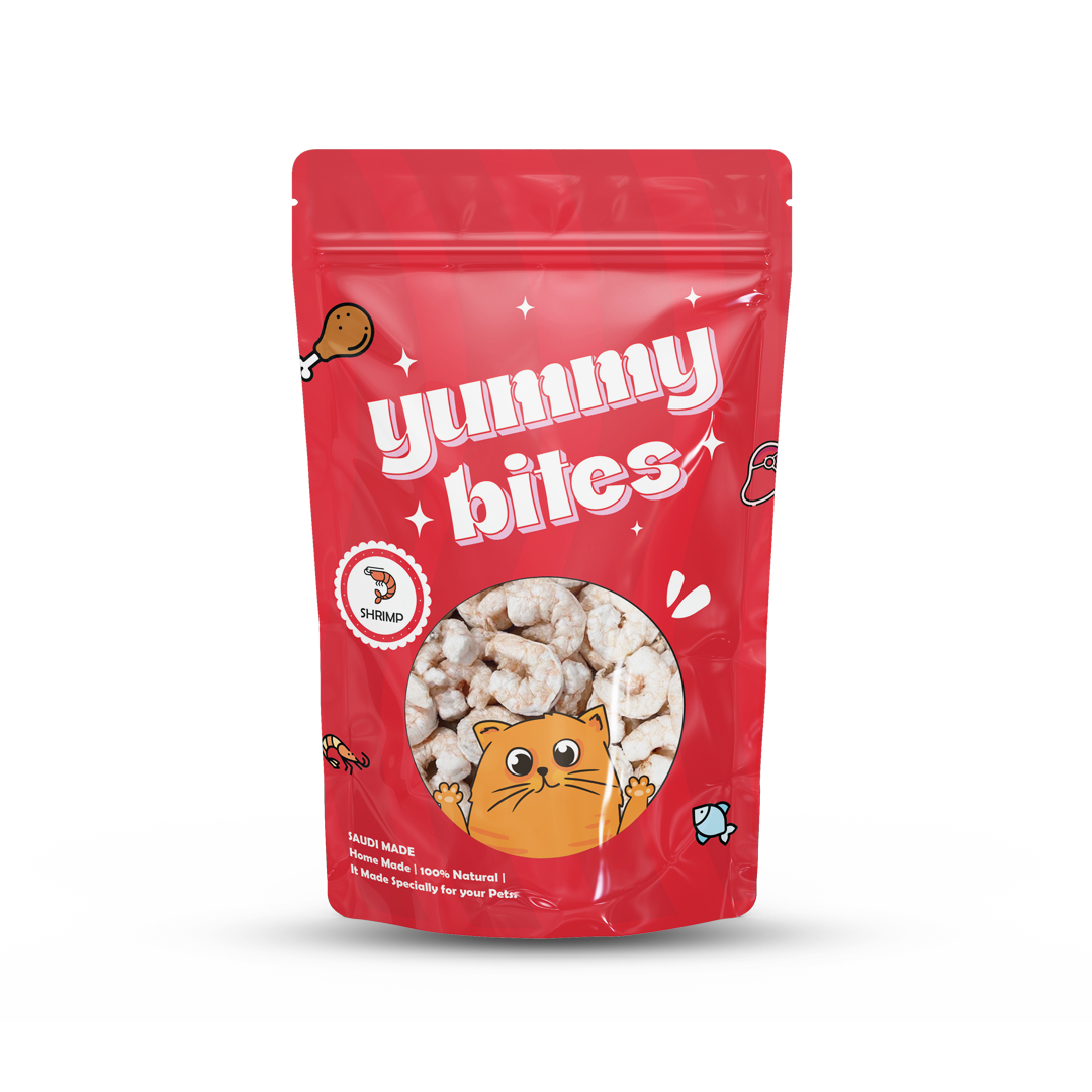 جمبري مجفف بالتجميد للقطط والكلاب من Yummy Bites