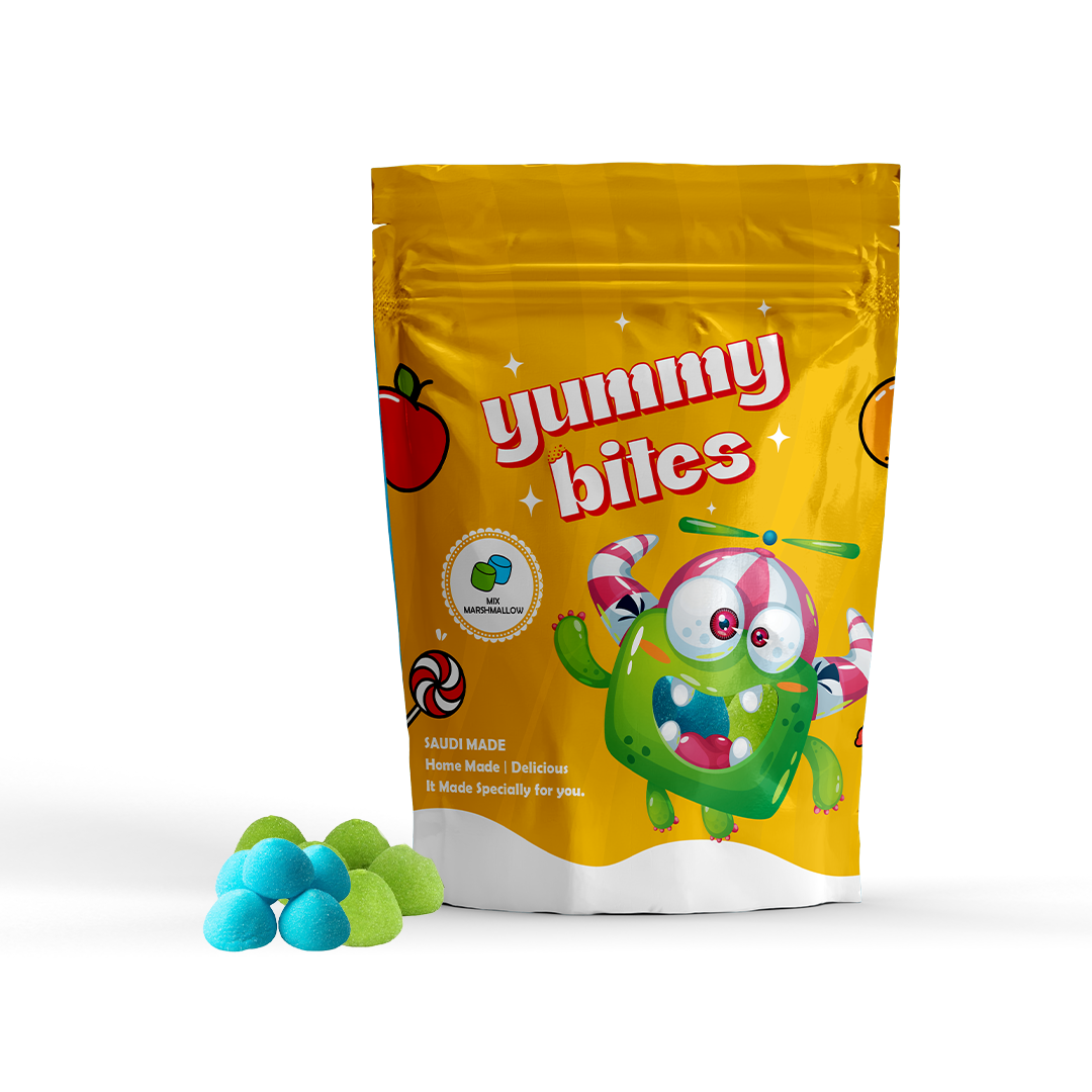 مكس مارشملو بالتفاح والتوت مجفف بالتجميد من Yummy bites