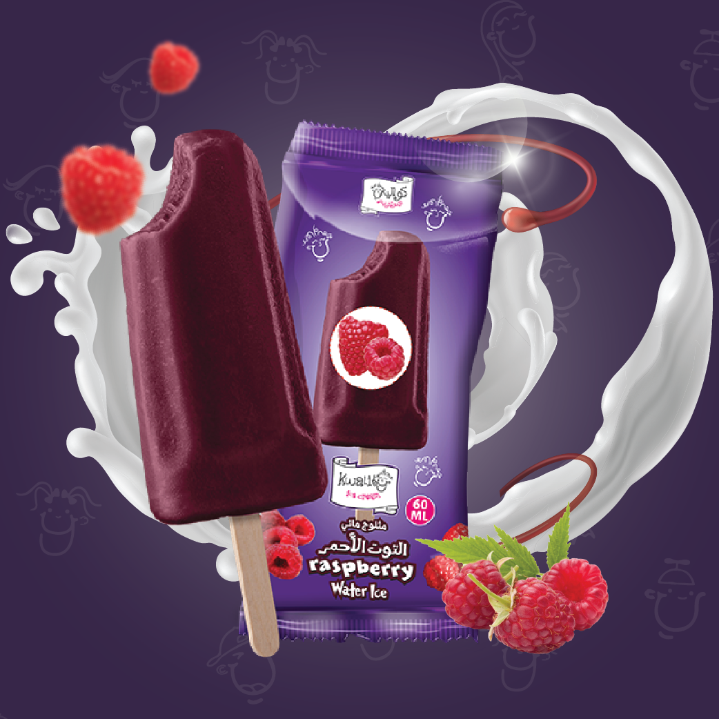 آيس كريم التوت الأحمر 24 حبة Raspberry Fruity Red 24pc