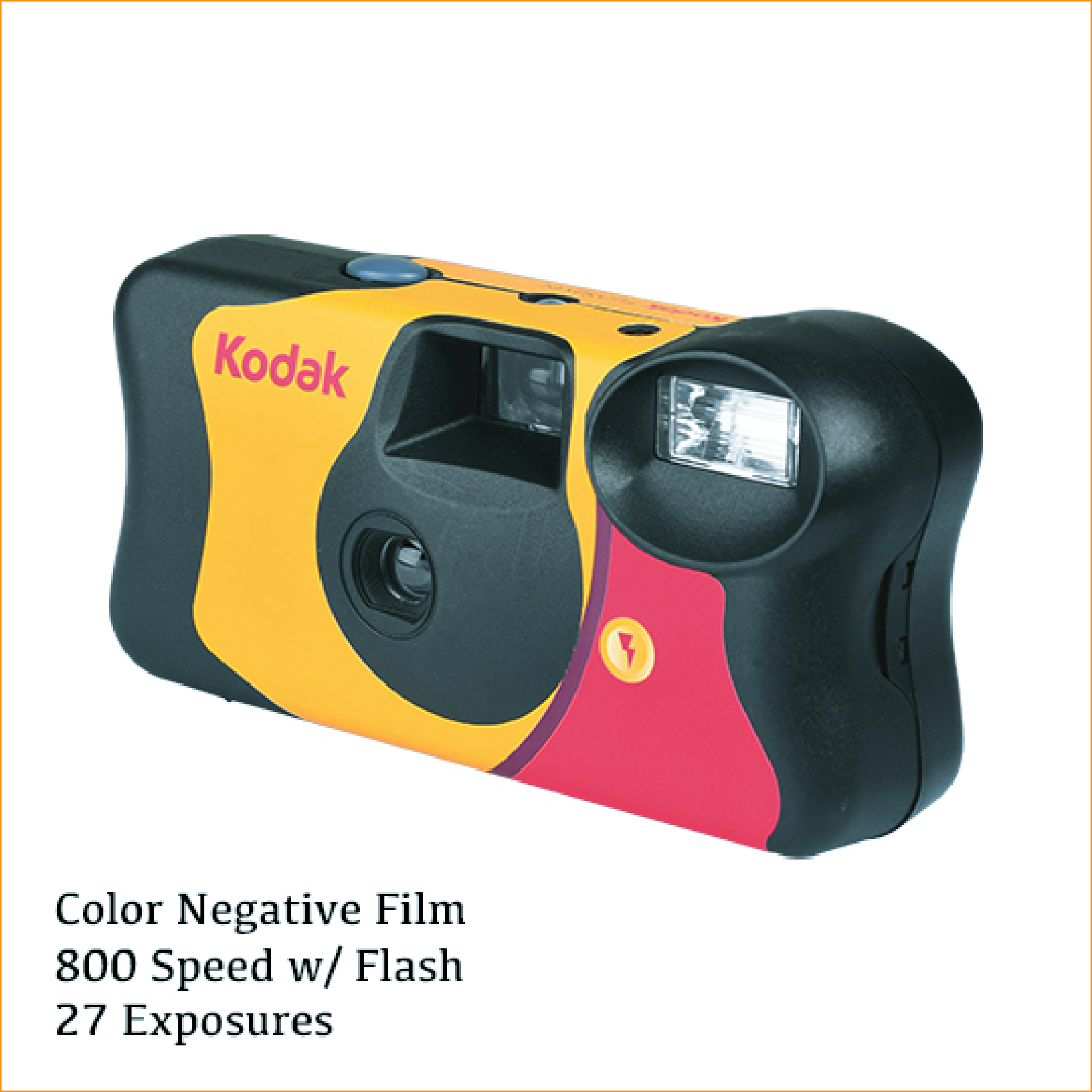  Bundle of Kodak Funsaver 35mm One-Time Single-Use Disposable  Camera (ISO-800) with Flash - 27 Exposures with Microfiber Cloth :  Electronics
