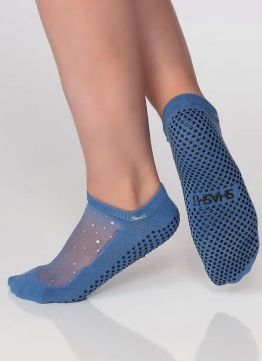Shashi + Shashi Star Glitter Mesh Non-Slip Sock, Ergonomic