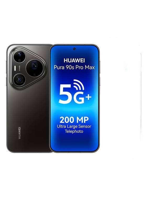 هاتف Pura 90s Pro Max 5G+ (بشريحتين، ذاكرة وصول 12 جيجا بايت، علبة تخزين 256 جيجا بايت) مع شاحن وغطاء شفاف متميز متميز - إصدار الشرق الأوسط
