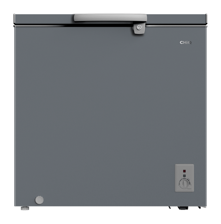 CHIQ Chest Freezer, 142 Liters, 5 Cu.Ft, Dark Gray - CCF184W