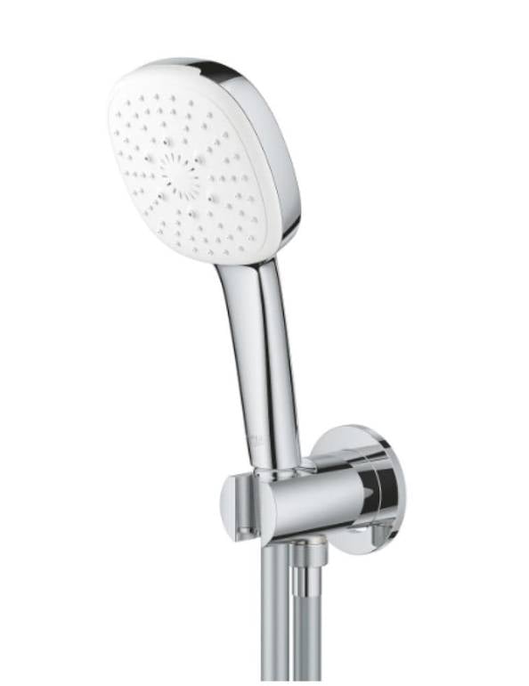 طقم سماعة دش جروهي GROHE Tempesta 110 بخاخ مزدوج مع حامل جداري مدمج - كروم 26910003