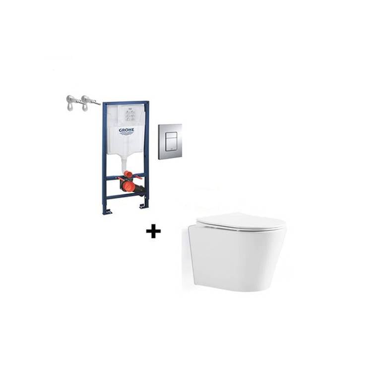 طقم كرسي جاسبر (Jasper) المعلق مع سيفون جروهي (GROHE) المخفي الكامل