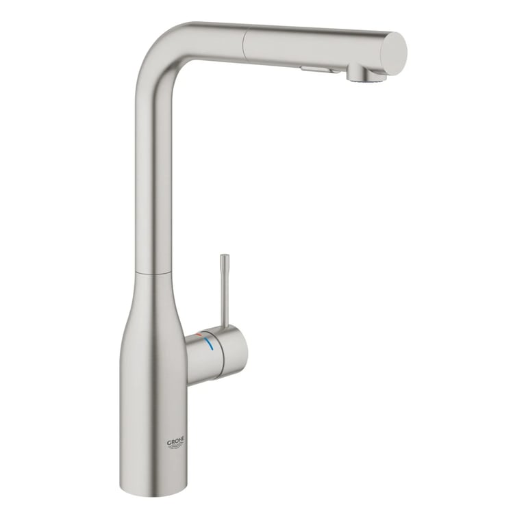 خلاط مطبخ جروهي إيسنس استيل سوبر سحاب – GROHE Essence Pull-Out Kitchen Mixer