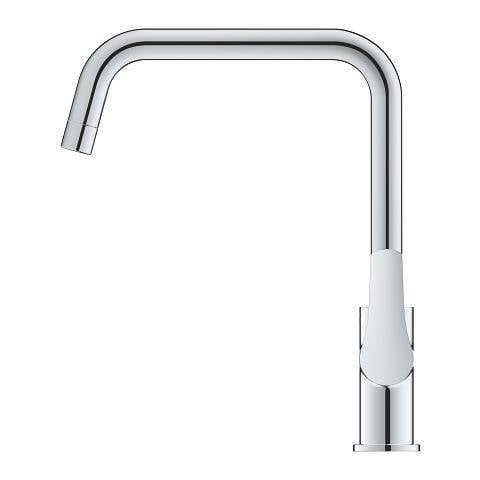 خلاط مطبخ ذراع واحد فوهة عالية - كروم جروهي GROHE يوروسمارت 
