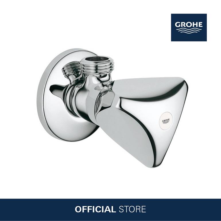 محبس زاوية جروهي GROHE مسكة كبيرة مثلث مقاس 1/2 بوصة - كروم 