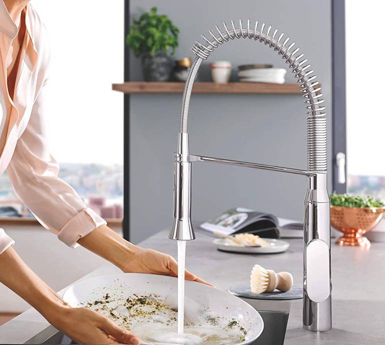خلاط مجلى جروهي GROHE K7 احترافي رقبة عالية سحاب - كروم 