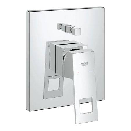 وجه خلاط دش مخفي (مدفون) خطين مربع - كروم جروهي GROHE يوروكيب