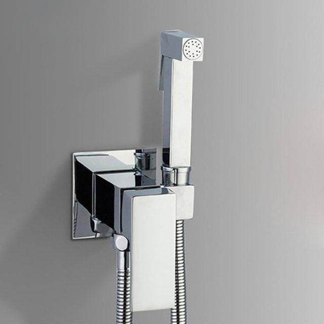 خلاط شطاف مخفي كروم هوفمان HOFFMANN مربع نحاس – طقم كامل حار بارد HF-400MC