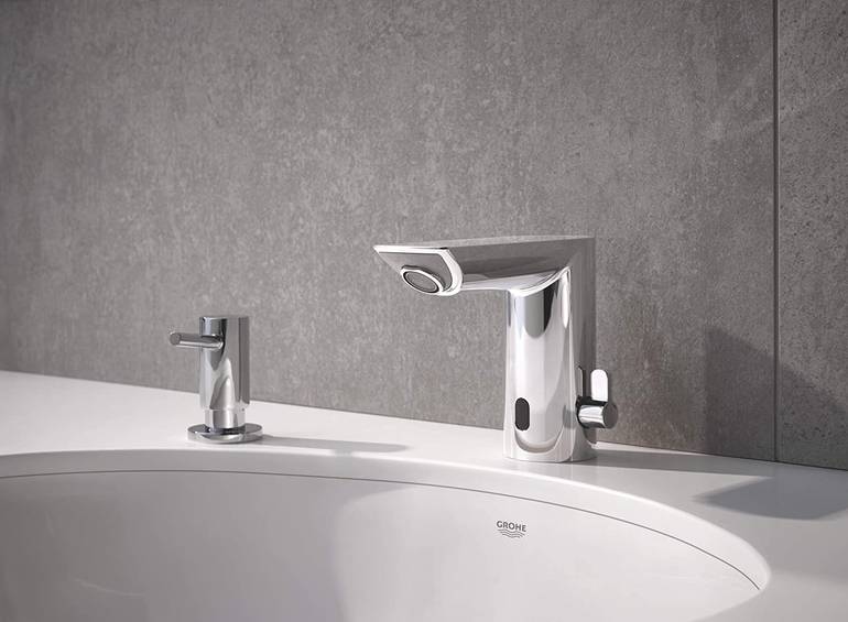 خلاط مغسلة جروهي GROHE ليزر (سنسور) يعمل بالبطارية - كروم 