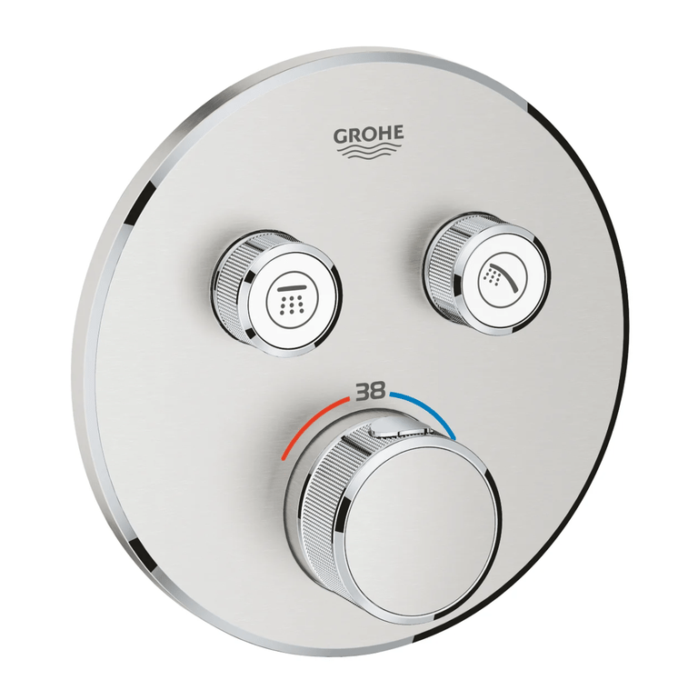 خلاط دفن جروهي جروثرم سمارت كنترول استيل سوبر – GROHE Grohtherm SmartControl Mixer