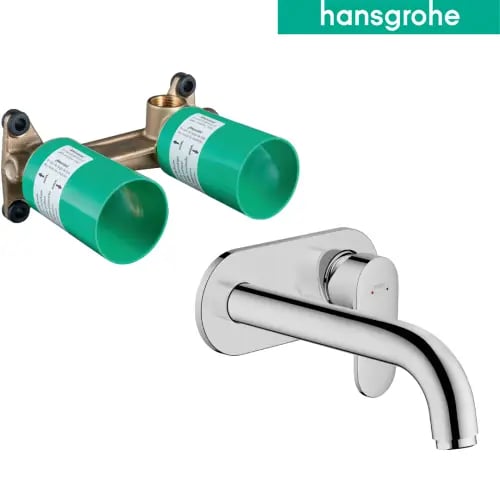 وجه خلاط مغسلة مخفي هانز جروهي فيرنيس بليند جداري 20.7 سم | hansgrohe Vernis Blend 71576000