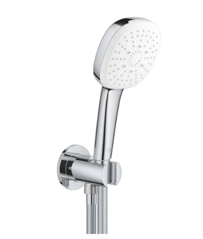 طقم سماعة دش جروهي GROHE Tempesta 110 بخاخ مزدوج مع حامل جداري مدمج - كروم 26910003