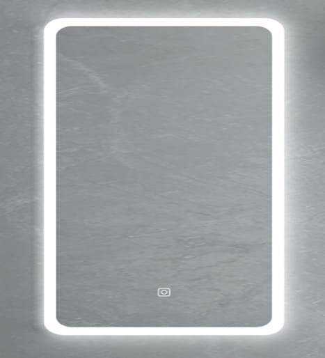 مرآة حمام LED مستطيلة بإنارة خلفية مخفية – 50×70 سم مودرن