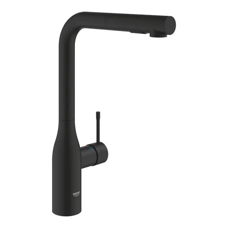خلاط مجلى جروهي إيسنس أسود فانتوم بسحاب مزدوج – GROHE Essence Kitchen Mixer