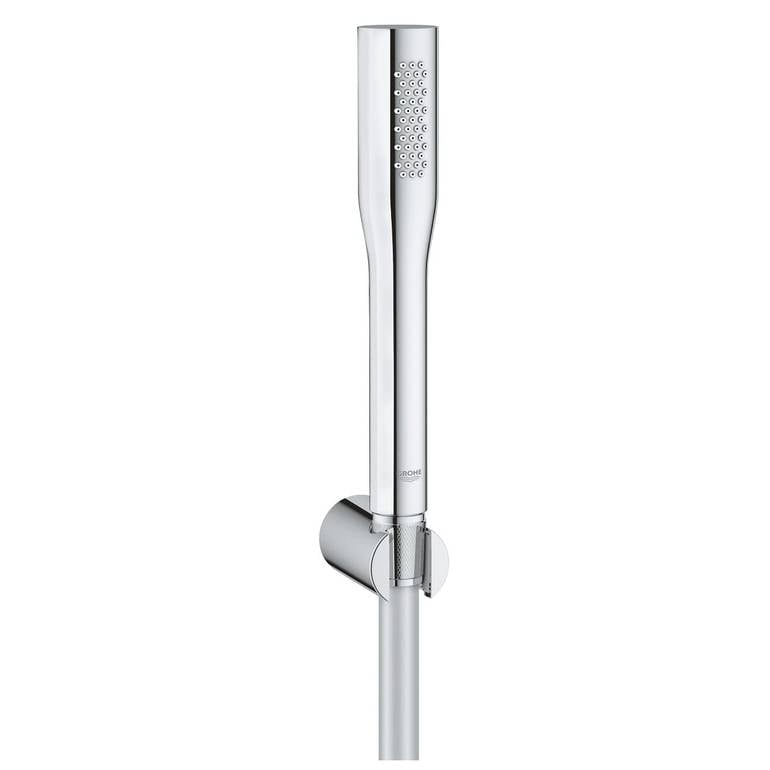 طقم سماعة دش جروهي GROHE أسطواني (Stick) مع حامل ولي - كروم 