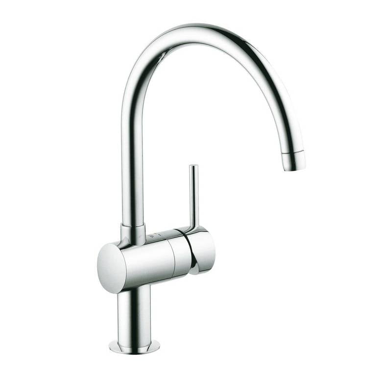 خلاط مجلى (مطبخ) فوهة عالية C-spout - كروم جروهي GROHE مينتا 