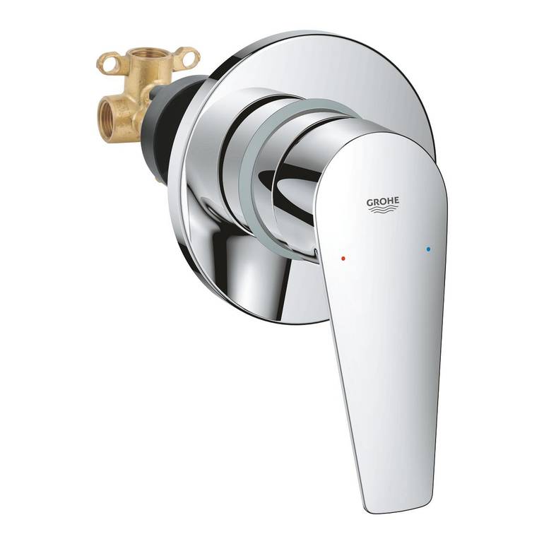 خلاط دش مخفي (مدفون) خط واحد كامل - كروم جروهي GROHE باو إيدج