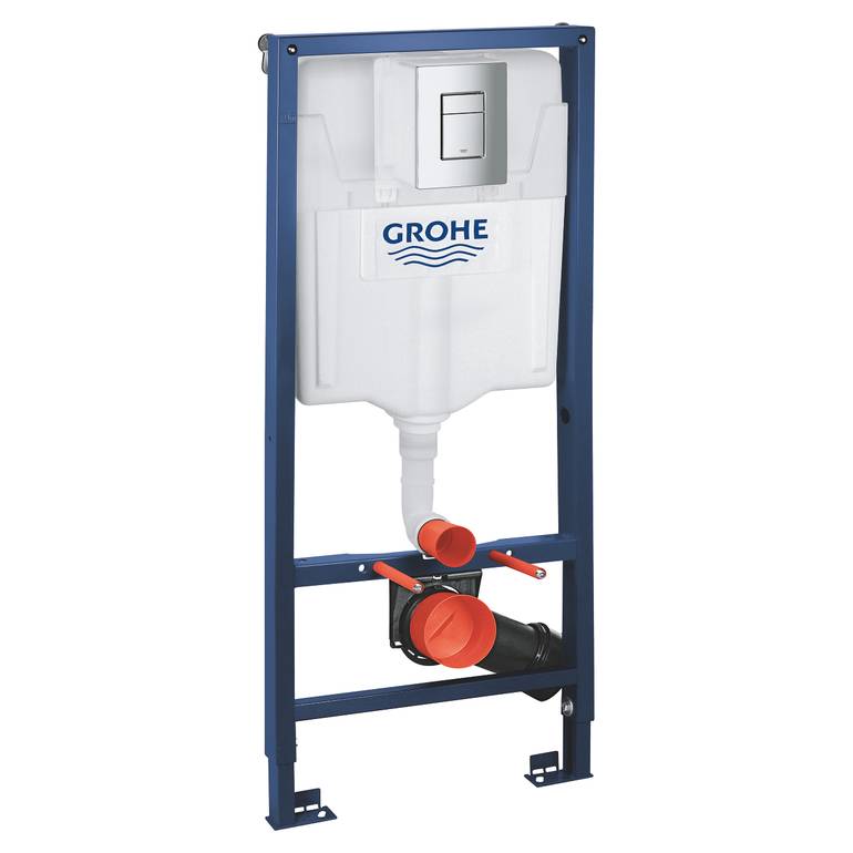 سيفون جروهي GROHE مخفي كامل مع ضغطة مربعة كروم 