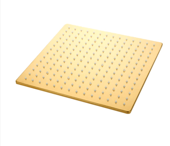 طاسة دش مطري مربعة ذهبي مقاس 40x40 سم - فخامة ملكية وتغطية شاملة