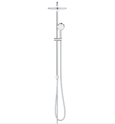مجموعة دش جروهي GROHE Tempesta 250 Cube نظام مرن طاسة وسماعة مربعة - كروم