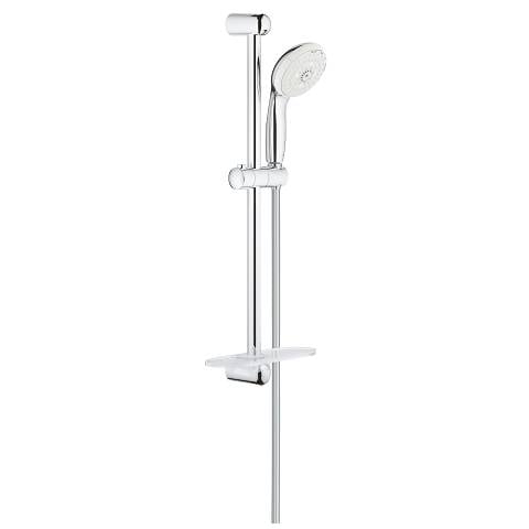طقم مسطرة دش جروهي (GROHE) تيمبيستا 100 - سماعة 4 حركات مع رف صابون