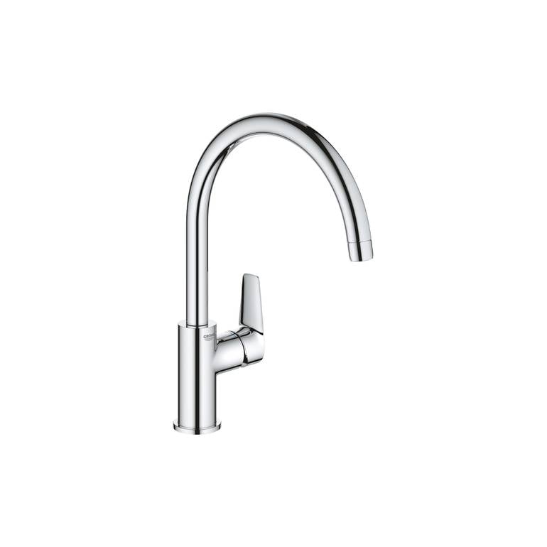 خلاط مجلى (مطبخ) بفوهة عالية ومقبض جانبي - كروم جروهي GROHE باو إيدج 