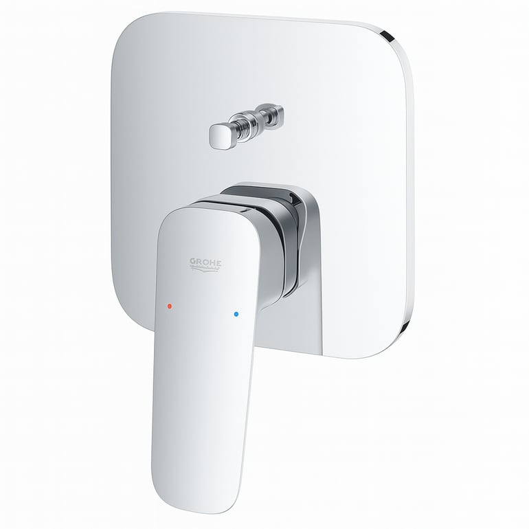 وجه خلاط بانيو جروهي GROHE Cubeo مخفي بمحول - كروم