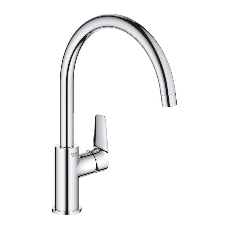 خلاط مجلى (مطبخ) بفوهة عالية ومقبض جانبي - كروم جروهي GROHE باو إيدج 