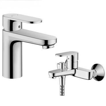 طقم خلاطات هانز جروهي فيرنيس بليند 2 قطعة (مغسلة + دش) كروم | hansgrohe Vernis Blend Mixer Set 2-in-1 Chrome
