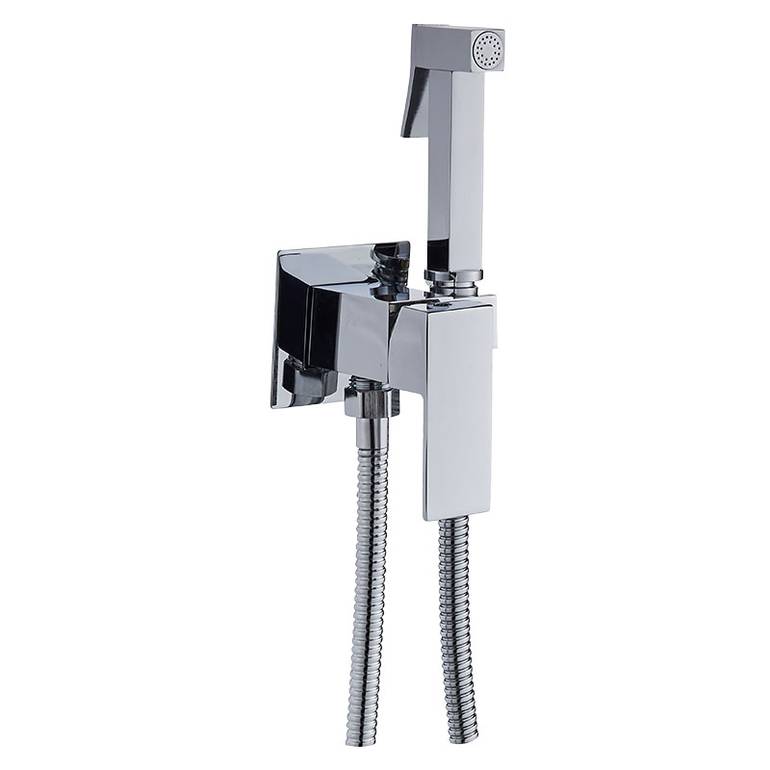 خلاط شطاف مخفي كروم هوفمان HOFFMANN مربع نحاس – طقم كامل حار بارد HF-400MC