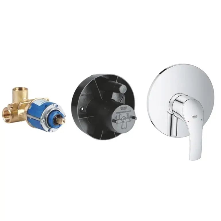 خلاط دش مخفي (مدفون) خط واحد كامل - كروم جروهي GROHE يوروسمارت