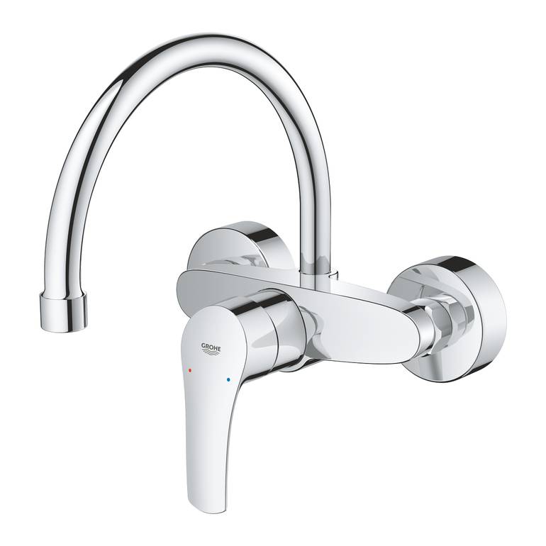 خلاط مجلى جداري جروهي GROHE Eurosmart رقبة عالية - كروم 