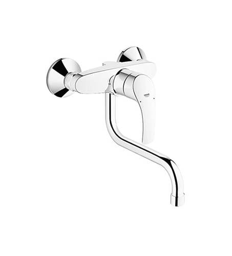 خلاط مطبخ جداري ذراع واحد - كروم جروهي GROHE يوروسمارت