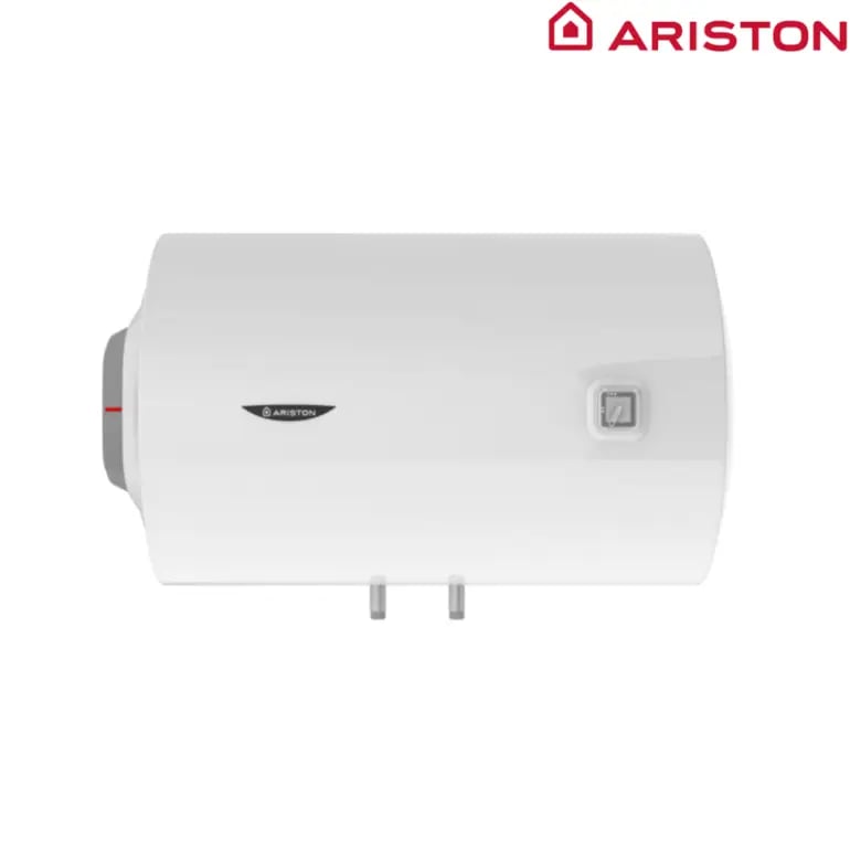 سخان مياه أريستون (Ariston) إيطالي أفقي سعة 100 لتر - تصميم موفر للمساحة وحماية التيتانيوم