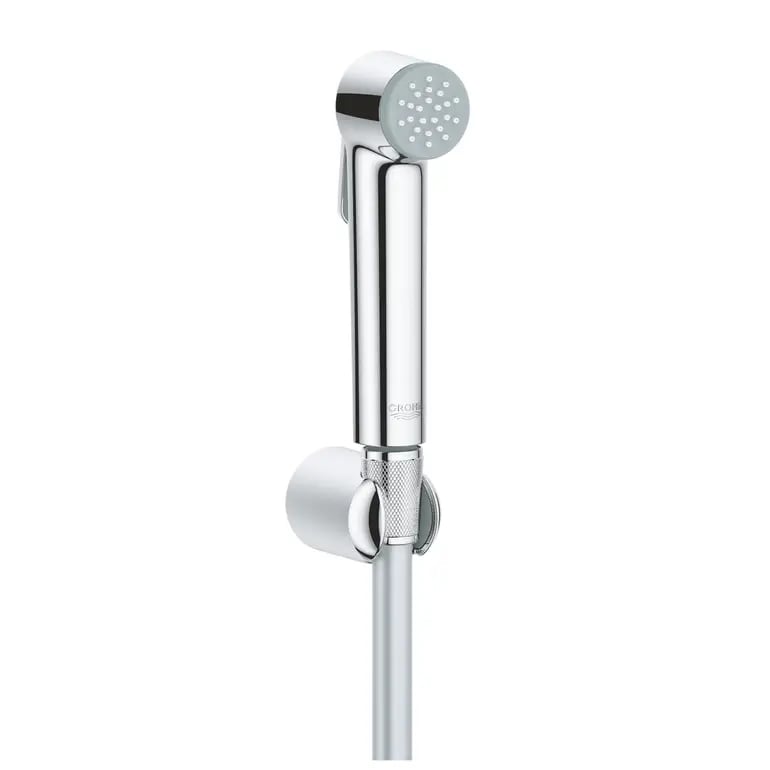 طقم شطاف جروهي GROHE Tempesta-F رأس كروم مع هوز رمادي بلاستيك 