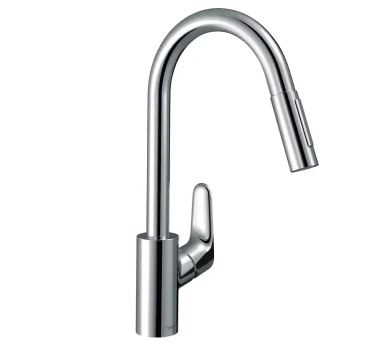 خلاط مجلي سحاب هانز جروهي فوكس M41 كروم - رشاش قابل للسحب | hansgrohe Focus M41 Kitchen Mixer 31815019