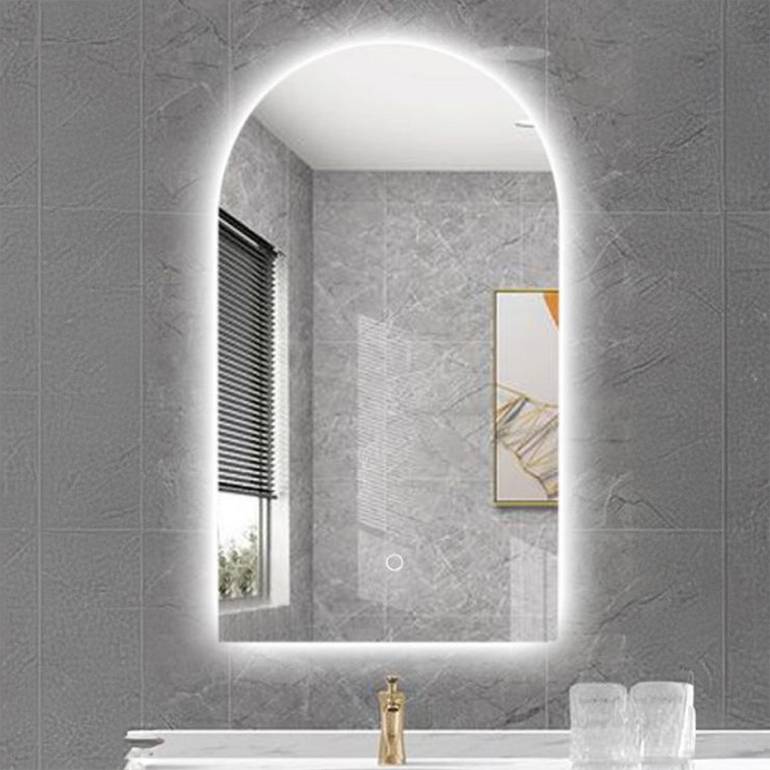 مرآة حمام LED ذكية مستطيلة – إضاءة مزدوجة (100×60 سم)