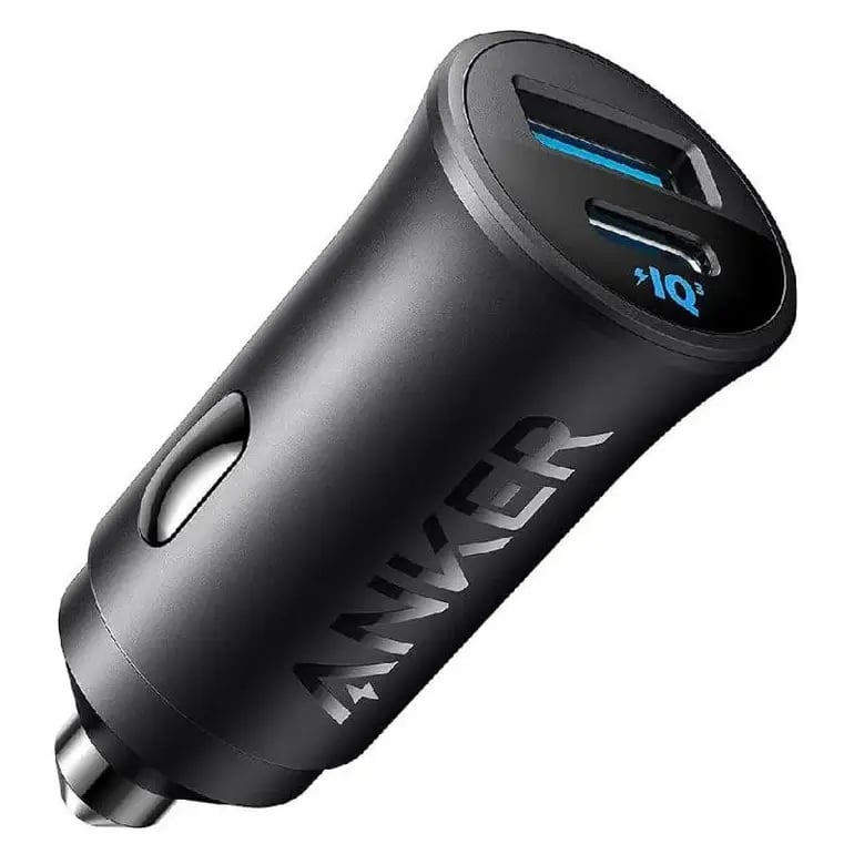 شاحن سيارة انكر 30 واط منفذ تايب سي ومنفذ USB 