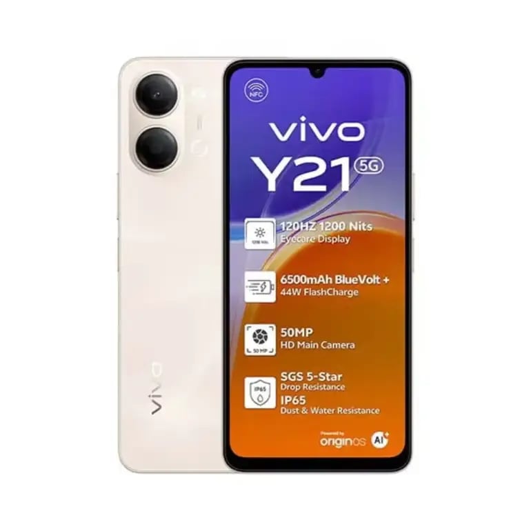 فيفو Y21 ذاكرة 256 جيجا 4 رام 5G ذهبي